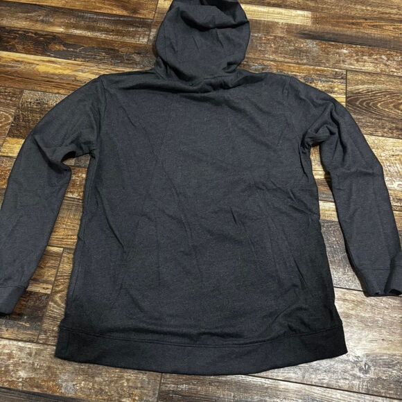 NIKE Small Basic Sports Everyday Lounge Women's Unisex Men's Black Grey Hoodie - Picture 2 of 3